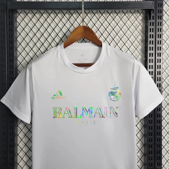 Alternative view of Real Madrid Balmain White Football Jersey 2023 2024