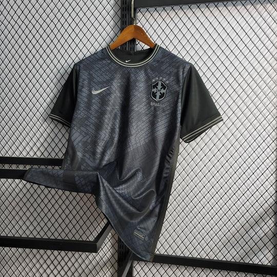 Alternative view of Brazil 2022 special edition full black jersey